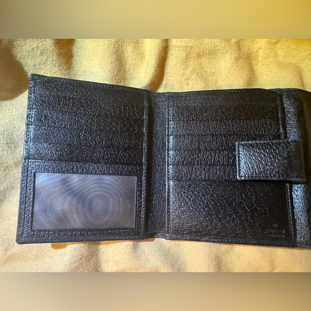 Gucci Trifold Vintage Wallet Change Purse Black - Picture 4 of 7